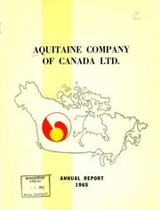 Aquitaine Company of Canada Ltd 1965 cover