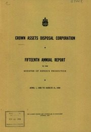 Crown Assets Disposal Corporation 1959 cover