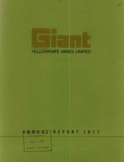 Giant Yellowknife Mines Limited 1977 cover
