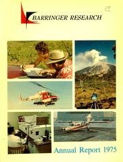 Barringer Research Inc 1975 cover