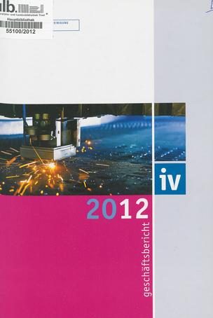 Federation of Austrian Industries (IV) 2012 cover
