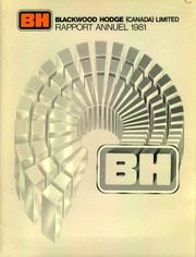 Blackwood Hodge (Canada) Limited 1981 cover
