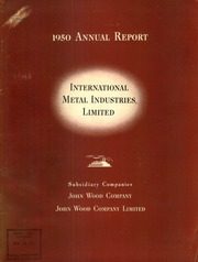 International Metal Industries Limited 1950 cover