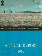 Foundation Company of Canada Limited 1962 cover