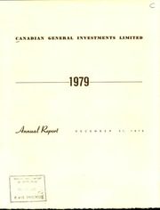Canadian General Investments Ltd 1979 cover