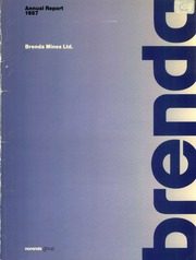 Brenda Mines Ltd 1987 cover