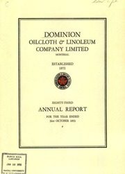 Dominion Oilcloth and Linoleum Company Limited 1955 cover