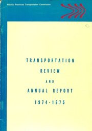 Atlantic Provinces Transportation Commission 1975 cover