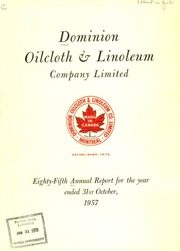 Dominion Oilcloth and Linoleum Company Limited 1957 cover