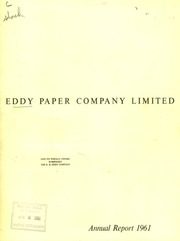 Eddy Paper Company Limited 1961 cover