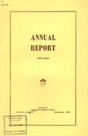 Alberta Wheat Pool 1952 cover