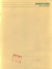 Acklands Limited 1982 cover