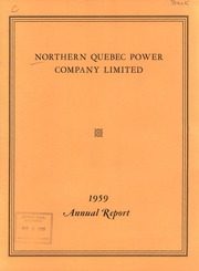 Northern Quebec Power Company Limited 1959 cover