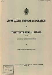 Crown Assets Disposal Corporation 1957 cover