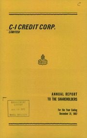 C-I Credit Corporation Limited 1967 cover