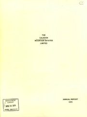 Caledon Mountain Estates Limited 1969 cover