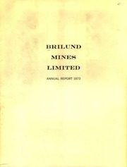 Brilund Mines Limited 1973 cover