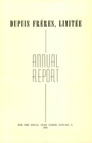 Dupuis Freres,Limitee 1959 cover
