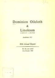 Dominion Oilcloth and Linoleum Company Limited 1960 cover