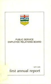 Alberta. Public Service Employee Relations Board 1978 cover