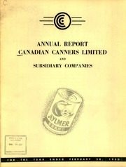 Canadian Canners Limited 1950 cover