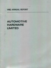 Automotive Hardware Limited 1982 cover
