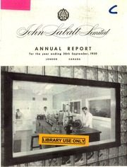 John Labatt Limited 1950 cover