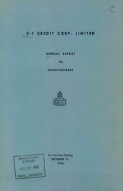 C-I Credit Corporation Limited 1965 cover