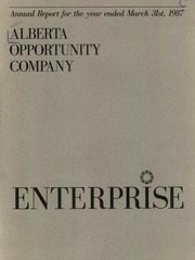 Alberta Opportunity Company 1987 cover