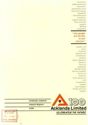 Acklands Limited 1989 cover