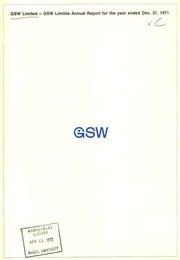GSW Inc 1971 cover