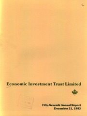 Economic Investment Trust Limited 1983 cover
