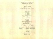 Foreign Power Securities Corporation 1963 cover