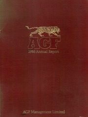 AGF Management Ltd 1986 cover