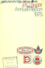 British Columbia Sugar Refinery, Limited 1975 cover
