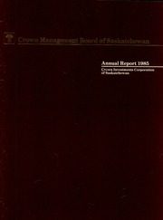 Crown Management Board of Saskatchewan 1985 cover