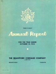 Brantford Cordage Company Limited 1955 cover