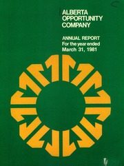 Alberta Opportunity Company 1981 cover