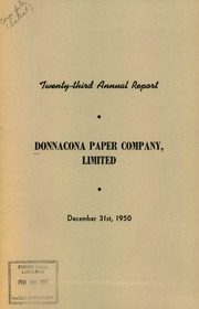 Donnacona Paper Co. Ltd 1950 cover