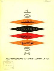 Anglo-Newfoundland Development Company, Limited 1958 cover