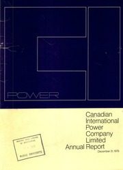 Canadian International Power Company Limited 1976 cover