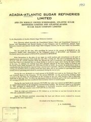 Acadia-Atlantic Sugar Refineries Limited 1951 cover