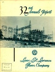 Lower St. Lawrence Power Company 1954 cover