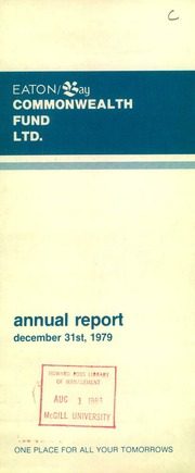 Eaton Bay Commonwealth Fund Limited 1979 cover