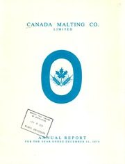 Canada Malting Co., Ltd 1979 cover