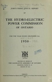 Ontario Hydro 1950 cover