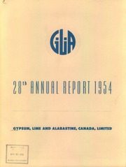 Gypsum, Lime and Alabastine, Canada, Limited 1954 cover