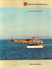 Barringer Resources Inc 1983 cover