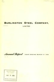 Burlington Steel Co. Ltd 1958 cover