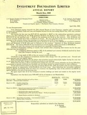 Investment Foundation Limited 1955 cover